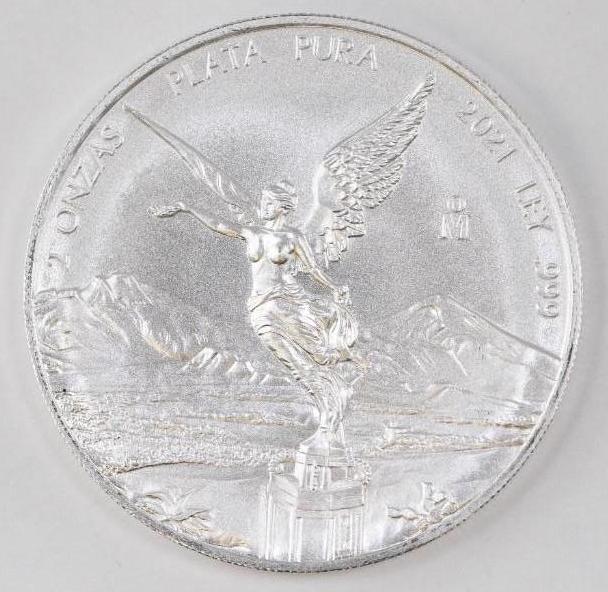 2021 Mexico Libertad 2oz. .999 Fine Silver: Hard to Fine, Two Ounces .999 Fine Silver.