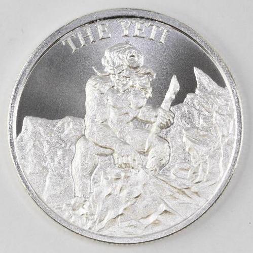 2021 Intaglio Mint Yeti 1oz. .999 Fine Silver (1 of 2)