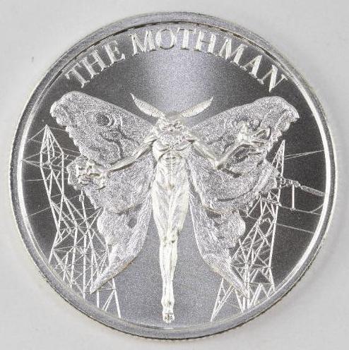 2021 Intaglio Mint Mothman 1oz. .999 Fine Silver (1 of 2)
