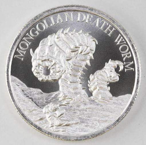 2021 Intaglio Mint Mongolian Death Worm 2oz. .999 Fine (1 of 2)