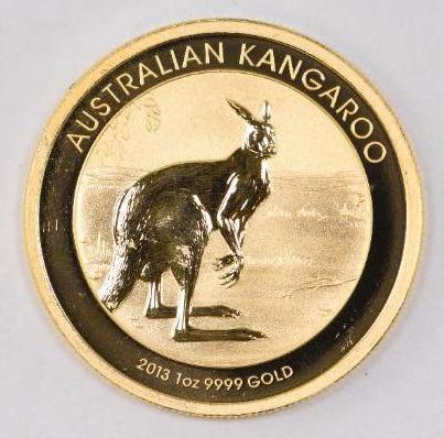 2013 Australia Kangaroo 1oz. .9999 Fine Gold (1 of 2)
