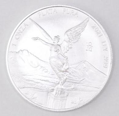 2021 Mexico Libertad 1oz. .999 Fine Silver: One Ounce .999 Fine Silver.