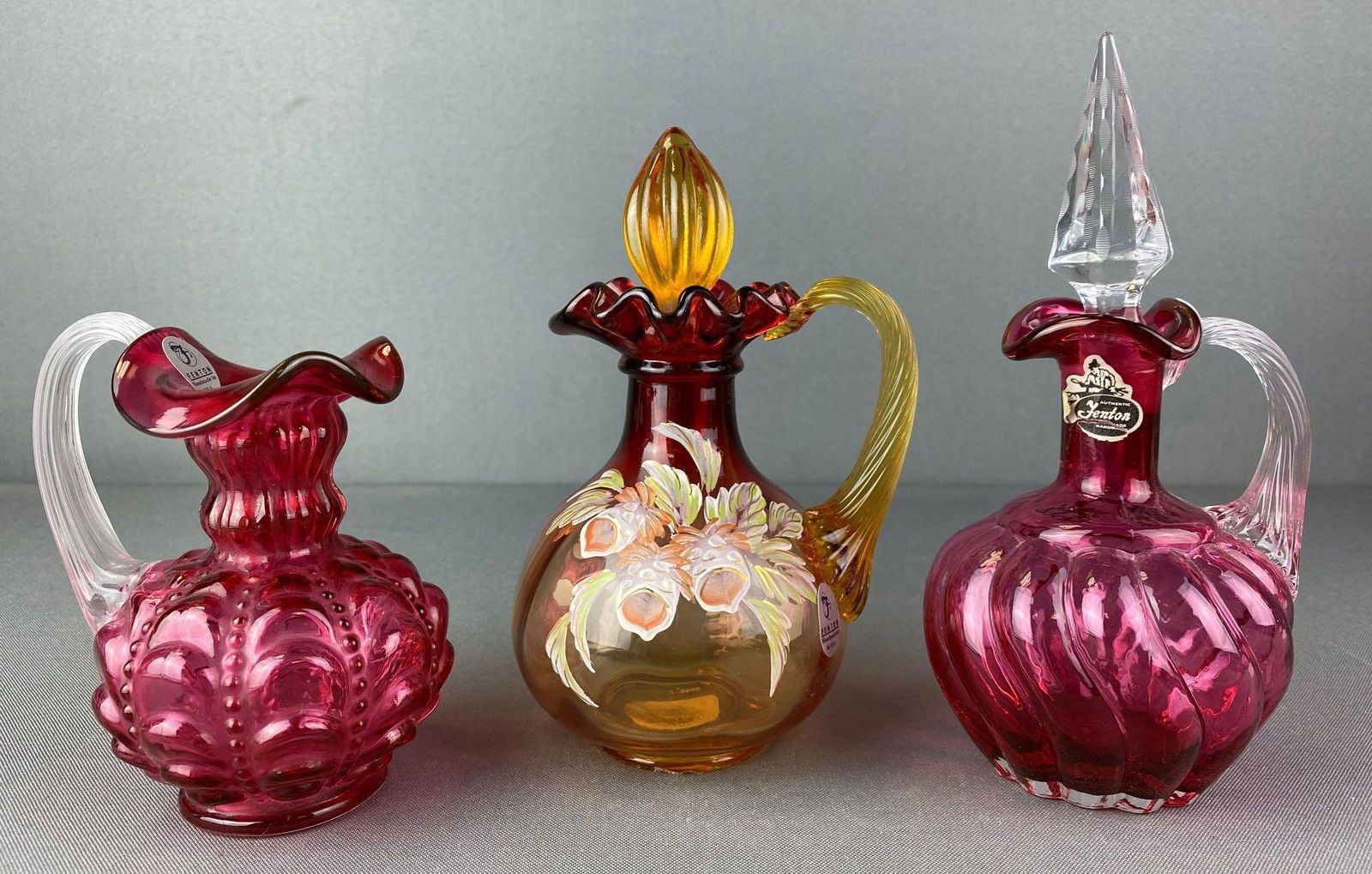 Group of 3 Fenton Glass Cruets (1 of 11)
