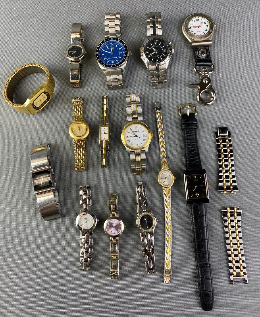 Group of 14 Watches: Includes Tissot, Citizen, Timex and more. Unknown working condition