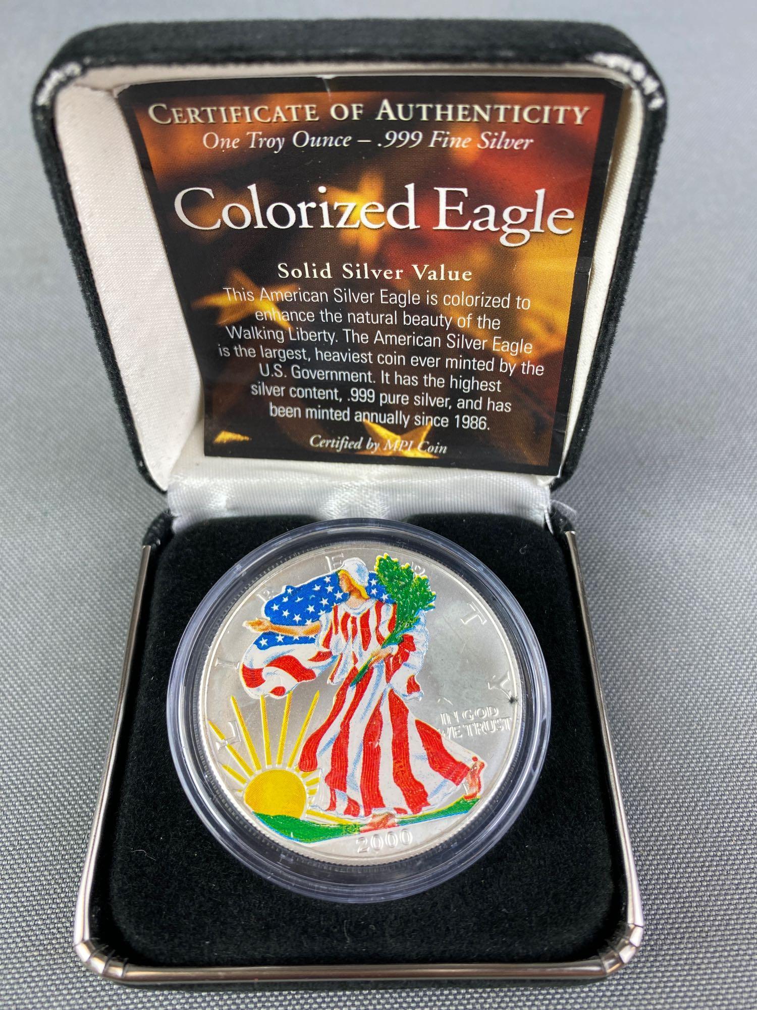 Colorized American Silver Eagle (1 of 4)