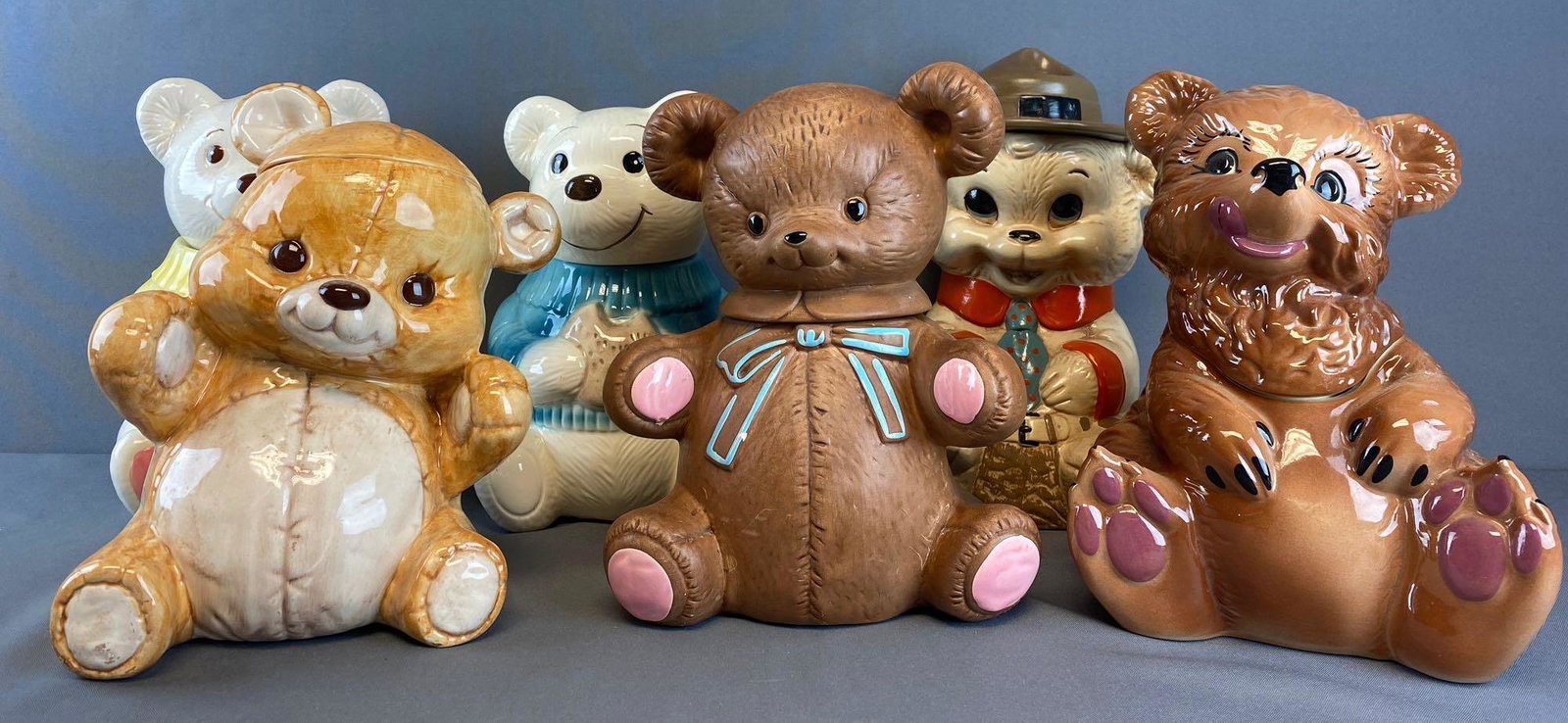 Group of 6 Teddy Bear Cookie Jars (1 of 4)