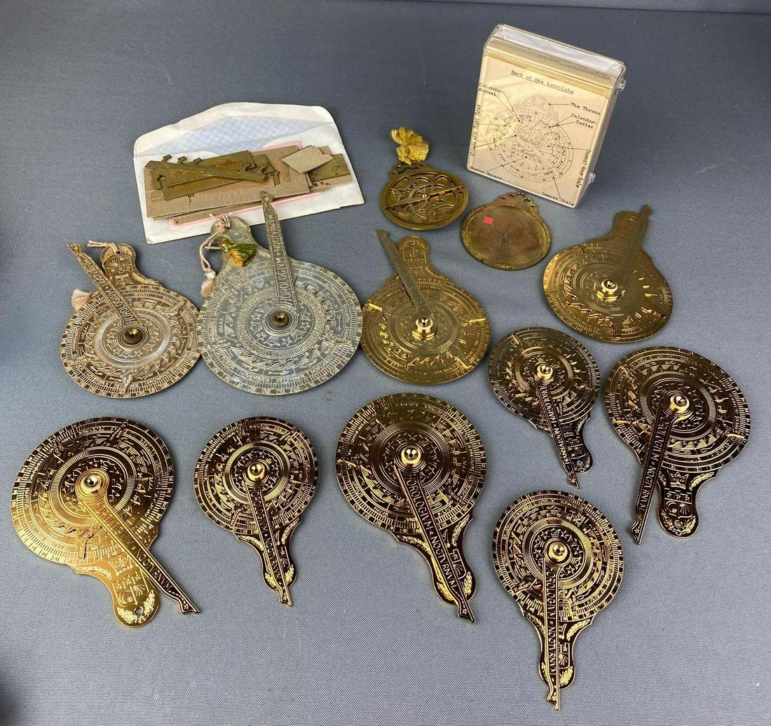 Group of Brass Astrolabe Navigation Astrologic Calendar (1 of 5)