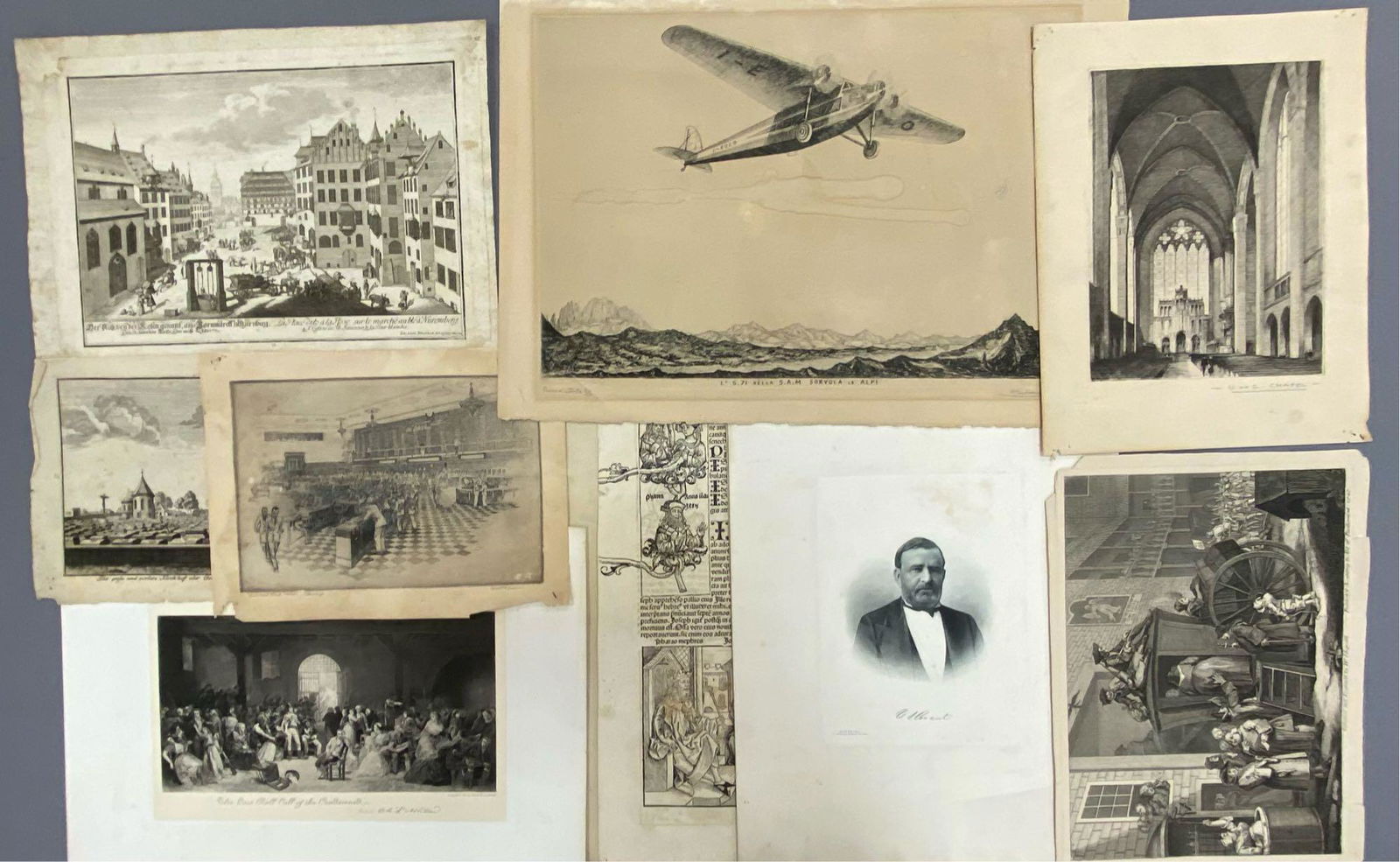 Group of 12 etching and prints (1 of 4)