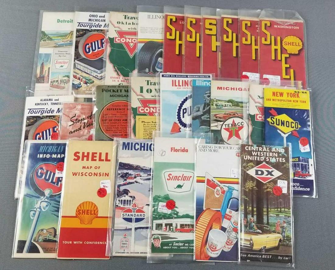 Group of 26 vintage maps (1 of 4)