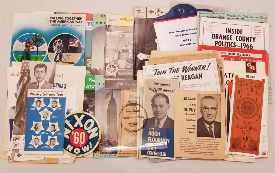 Group of political, travel, playbills, and more (1 of 4)