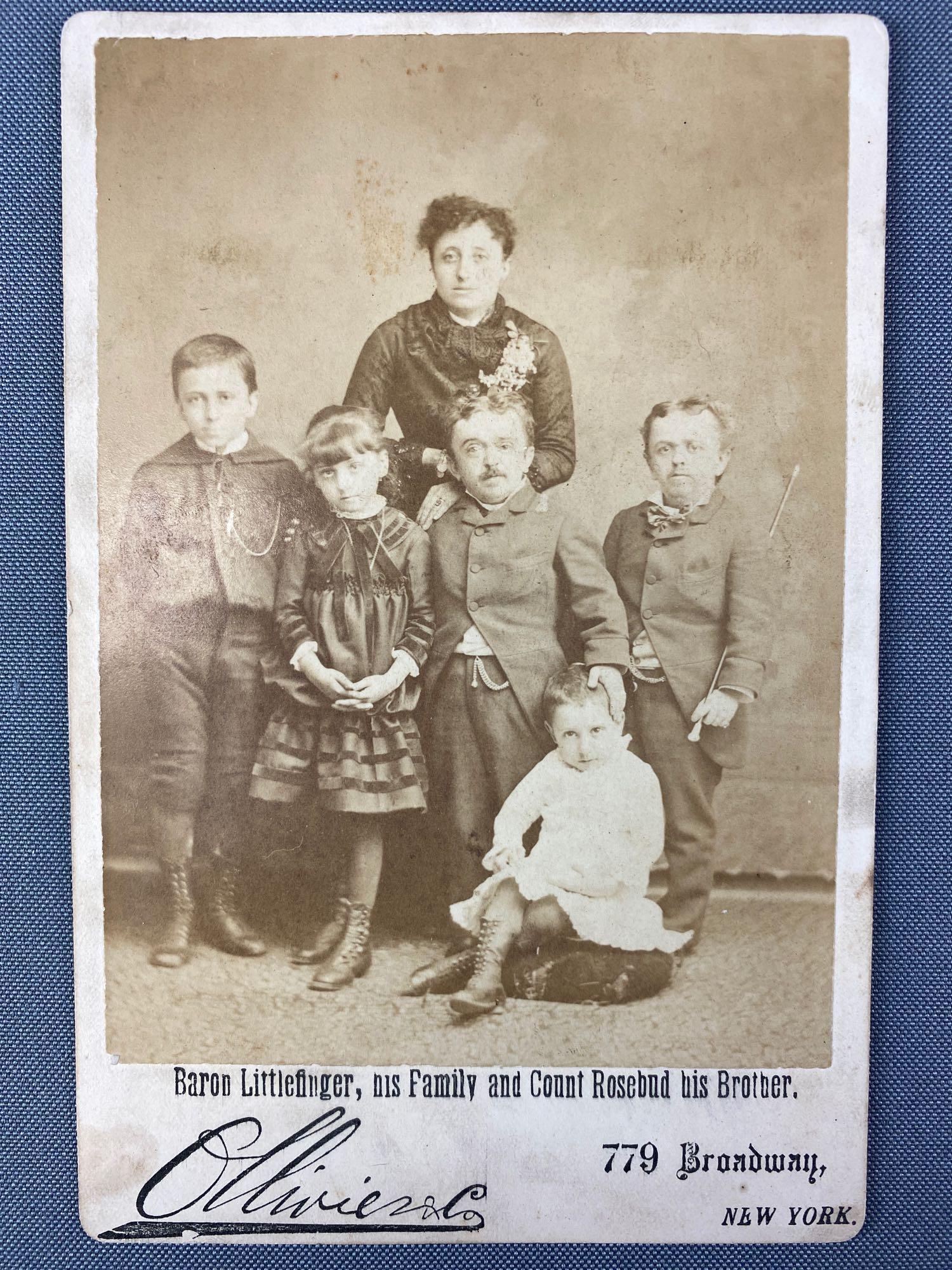 Baron Littlefinger and His Family Circus Cabinet Card (1 of 2)