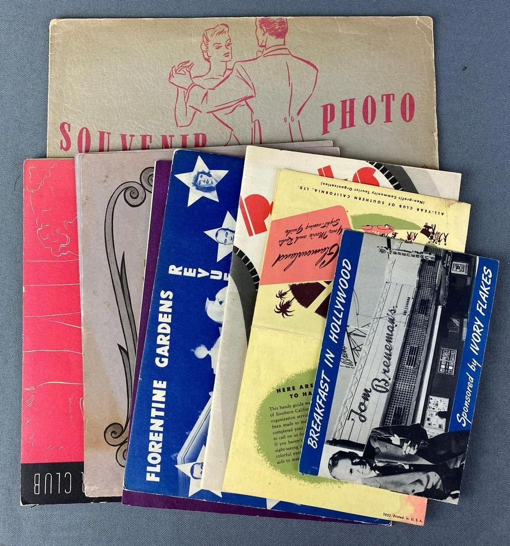 Group of Hollywood Night Club Photos and Booklets (1 of 6)