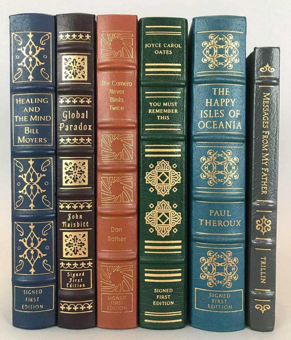 Group of 6 Signed First Editions Easton Press Books (1 of 3)