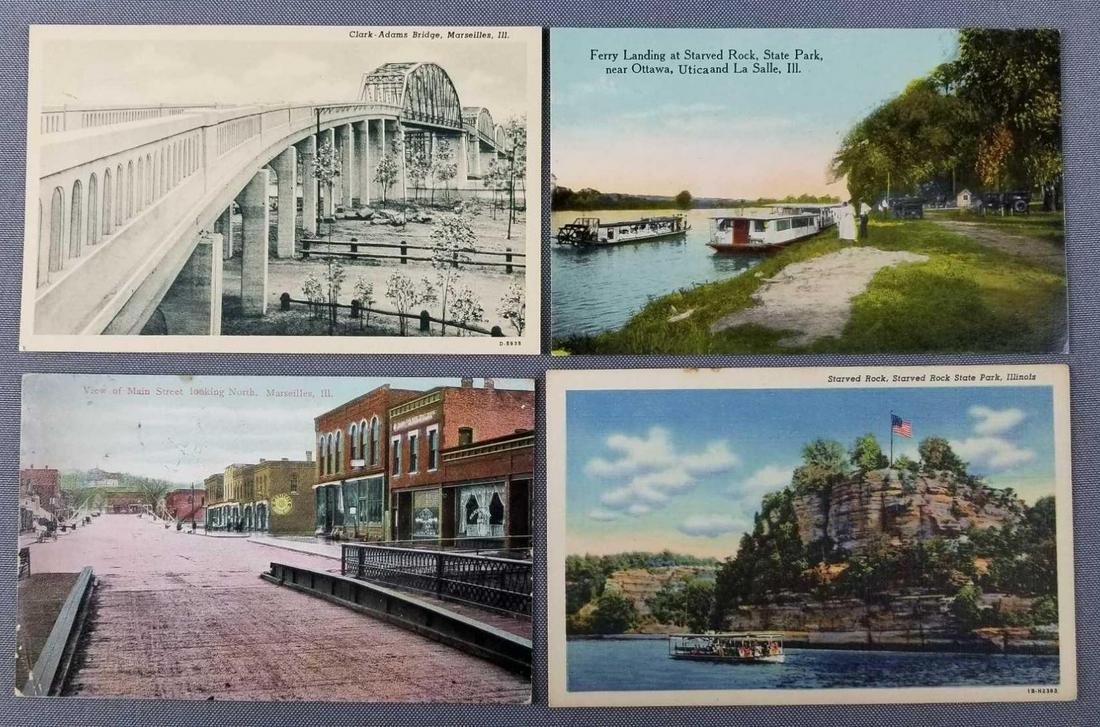 Postcards- Ottawa, IL, Starved Rock, nearby areas: Group of 40+