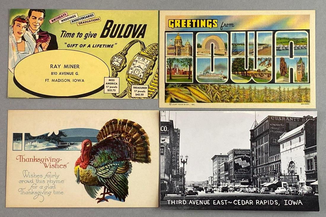 Postcards-Iowa Real Photo Linen Blotters Advertising (1 of 5)
