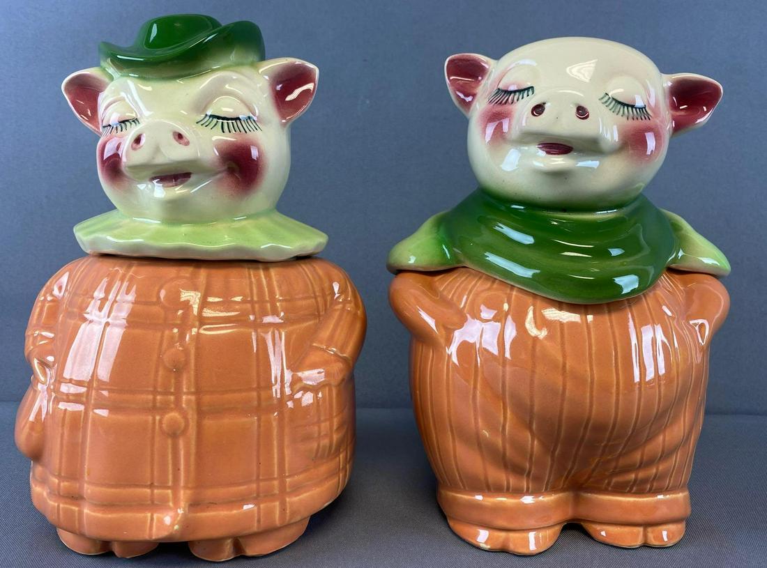 Group of 2 Shawnee Pottery coin bank/cookie jars (1 of 9)