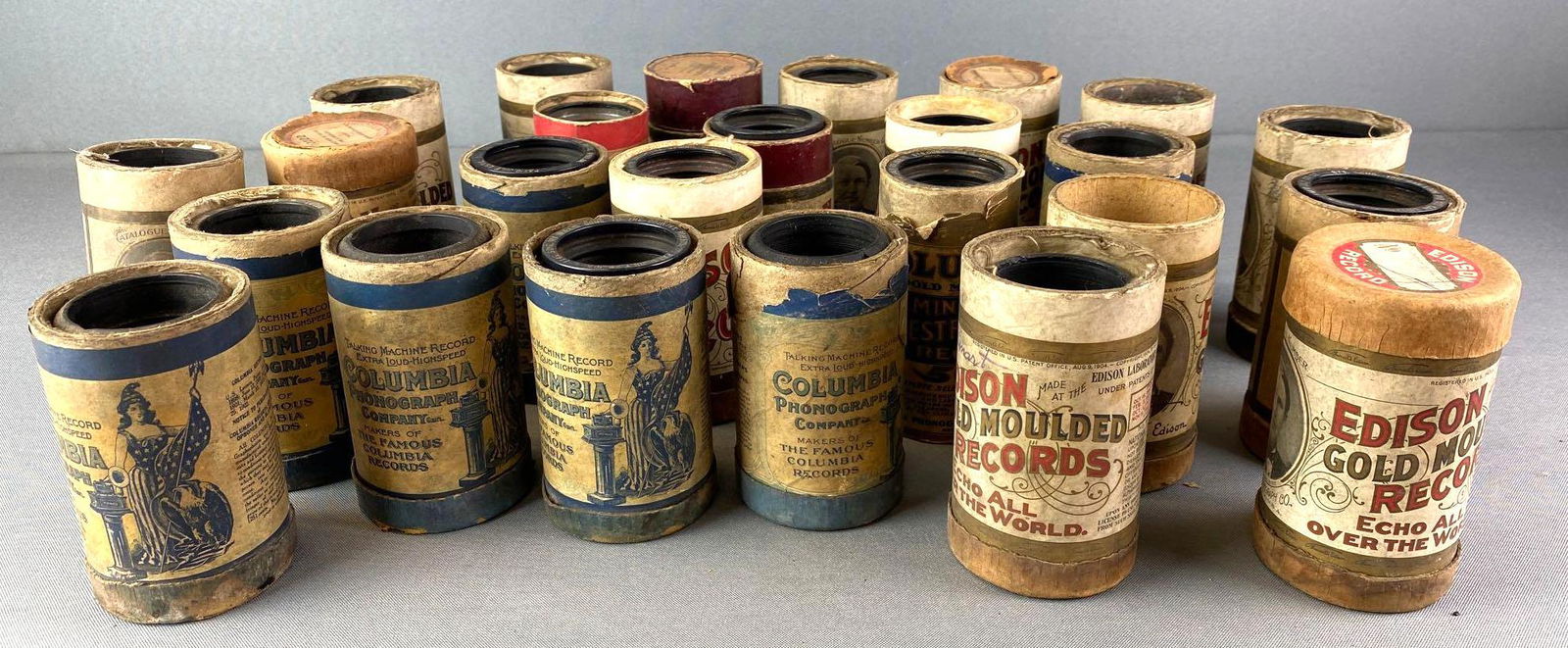Group of 25 Edison Columbia Cylinder Records (1 of 8)