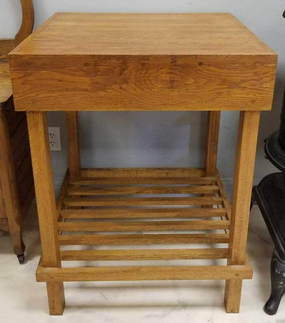 Oak Butcher Block Table (1 of 5)
