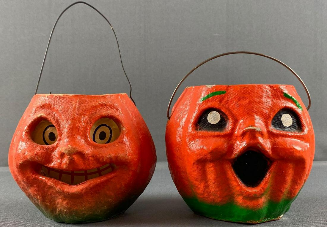 Group of 2 Paper Mache Jack O Lanterns (1 of 4)
