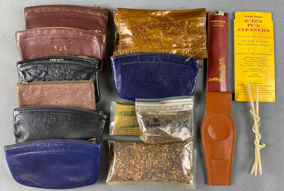Group of 14 Pipe Tobacco Pouches, Tobacco Pipe Cleaners (1 of 4)