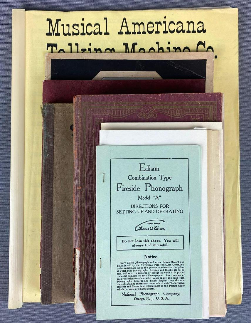 Group of appx 20 assorted phonograph/record owners (1 of 6)