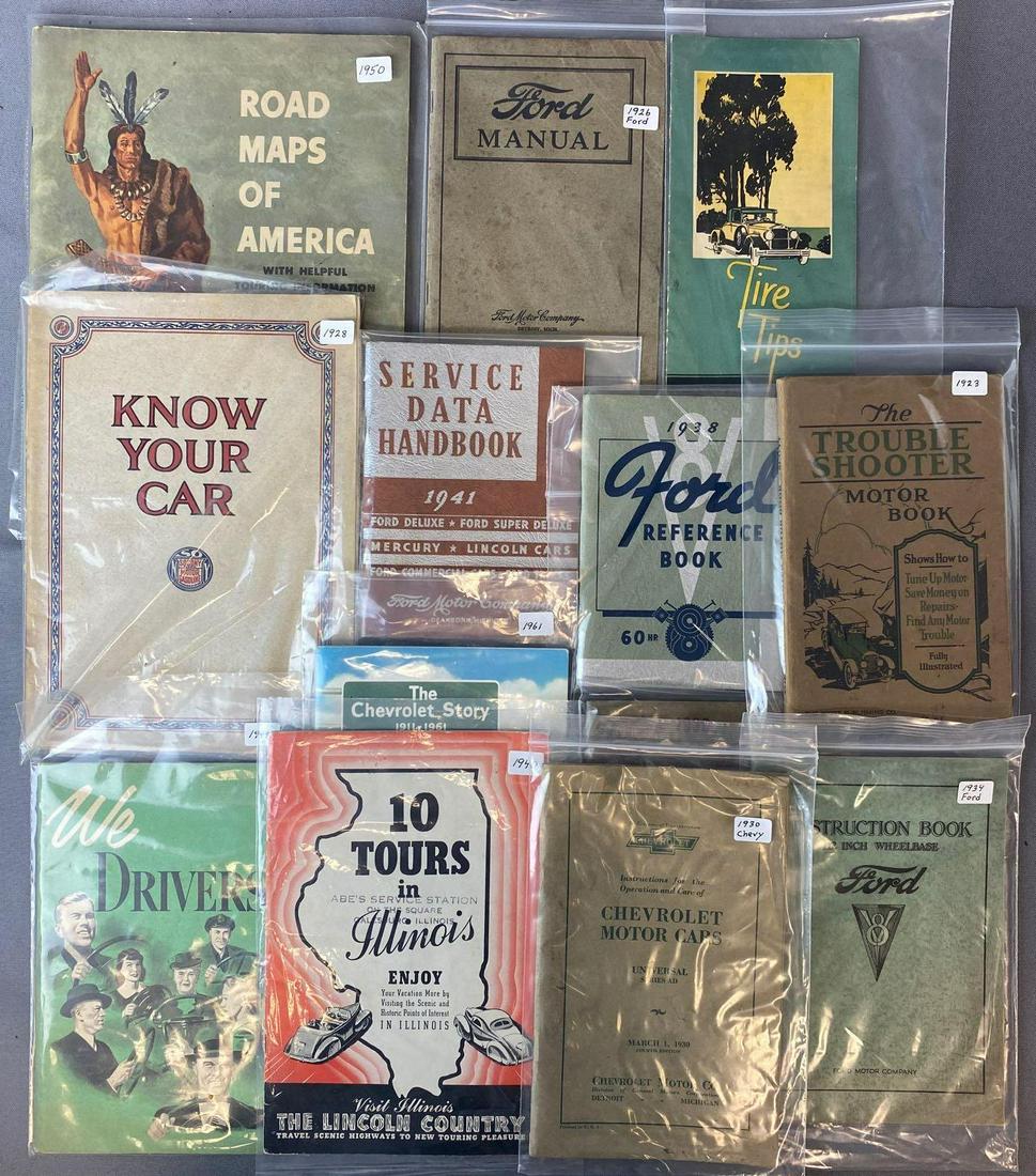 13 piece group assorted vehicle manuals, maps, and more (1 of 5)
