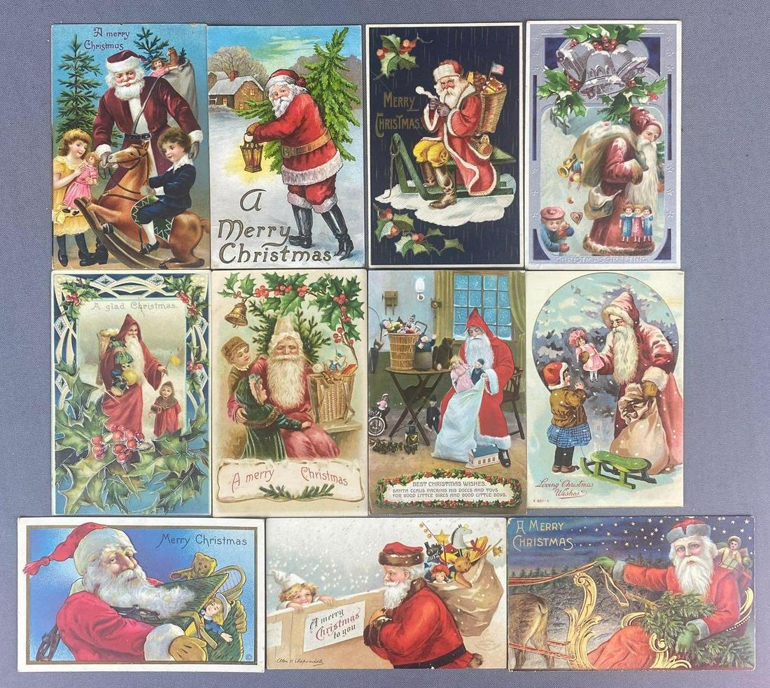Postcards-Christmas, Santas (1 of 6)