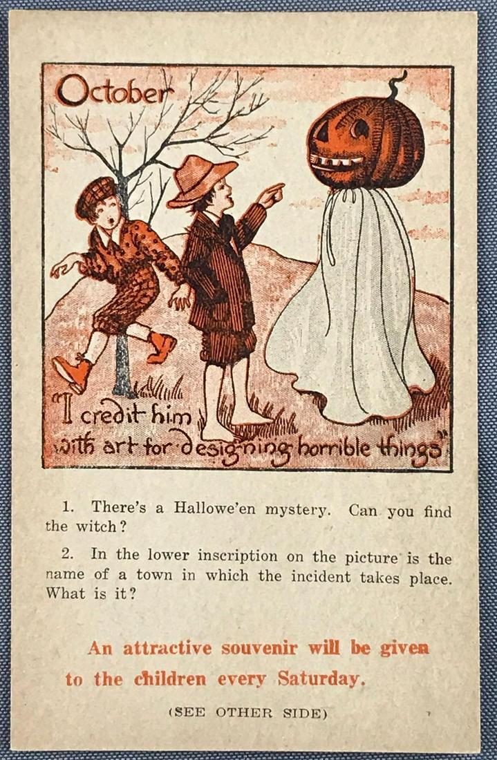 Advertising Trade card - Halloween (1 of 2)