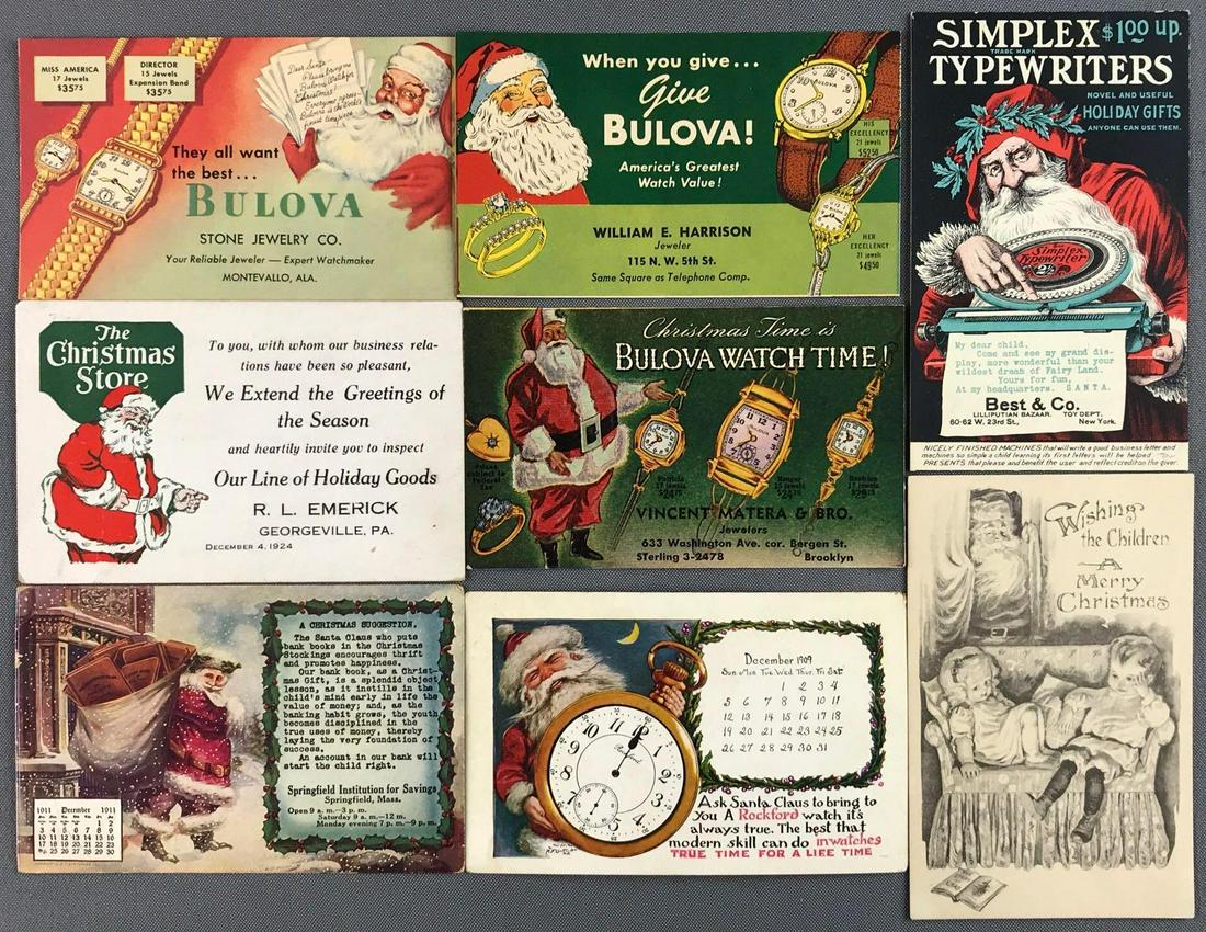 Postcards - Christmas Santa Advertising (1 of 2)