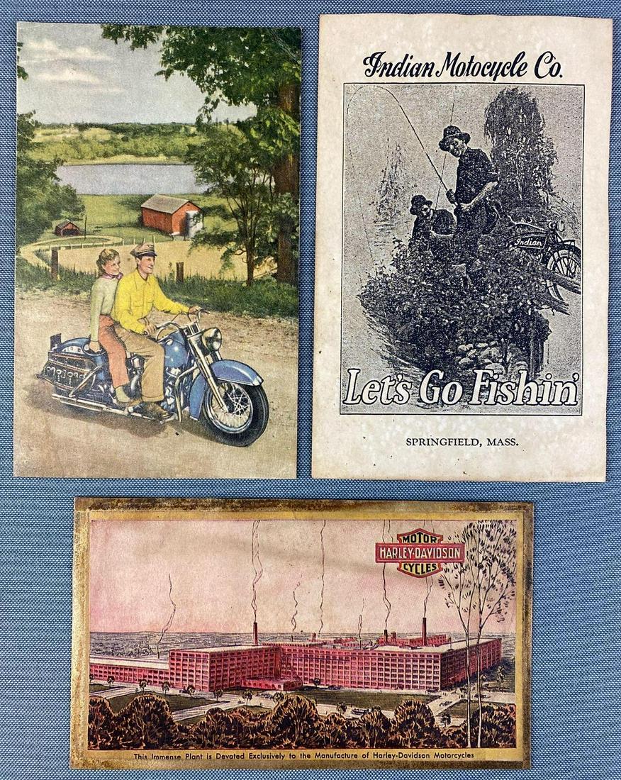 Postcards - Motorcycle: 3 cards, Harley Davidson