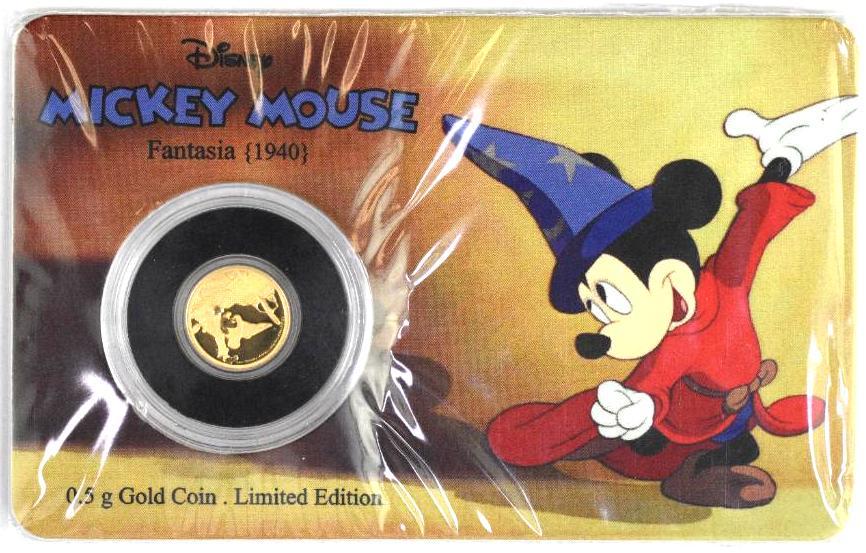 2017 NIUE $2.50 Mickey Mouse 0.5 Grams .9999 Fine Gold: One Half Gram .9999 Fine Gold.