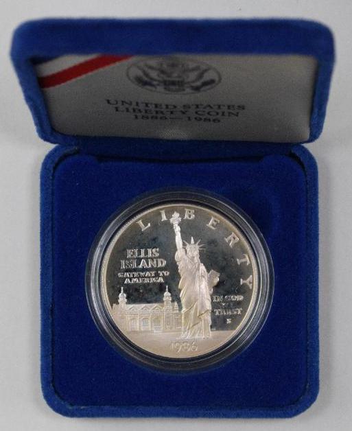 1986 S Statue of Liberty Silver Commemorative Silver: 90% Silver Proof.