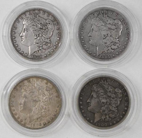 Group of (4) Morgan Silver Dollars (1 of 2)