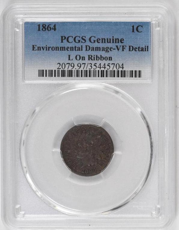 1864 L Indian Head Cent (PCGS) VF details (1 of 2)