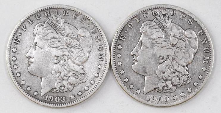 Group of (2) Morgan Silver Dollars (1 of 2)