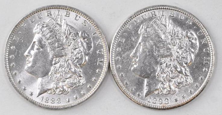 Group of (2) Morgan Silver Dollars (1 of 2)