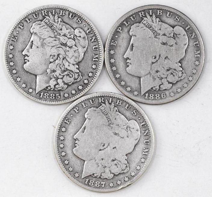 Group of (3) Morgan Silver Dollars (1 of 2)