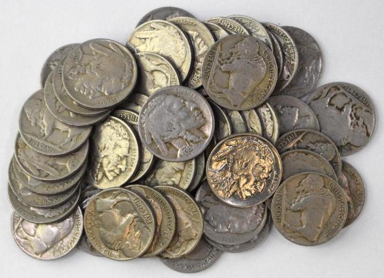 Group of (47) Buffalo Nickels (1 of 1)