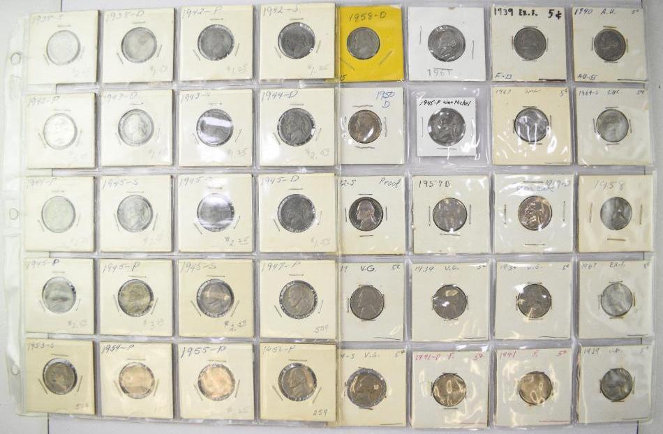 Group of (40) Jefferson Nickels (1 of 2)