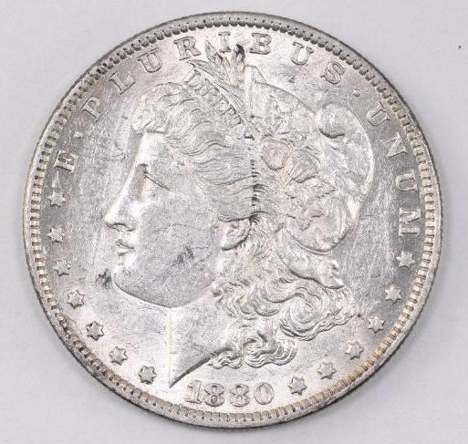 1880 Micro O Morgan Silver Dollar (1 of 2)