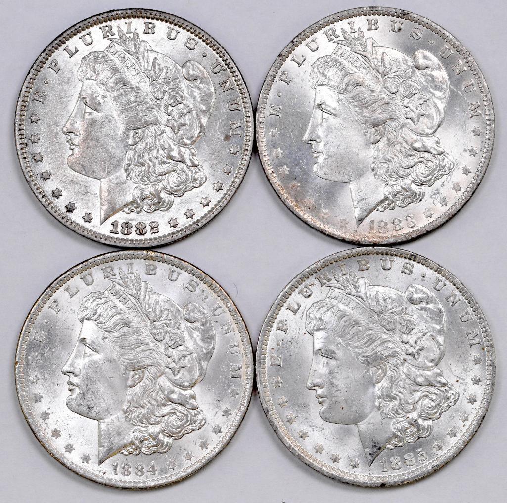 Group of (4) Morgan Silver Dollars. (1 of 2)
