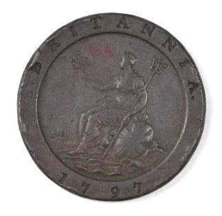 1797 Great Britain 2 Pence George III Copper (1 of 2)