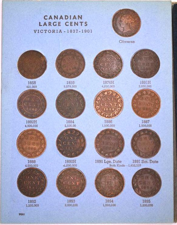 Group of (46) Canada Large Cents 1858-1920 in Vintage (1 of 9)