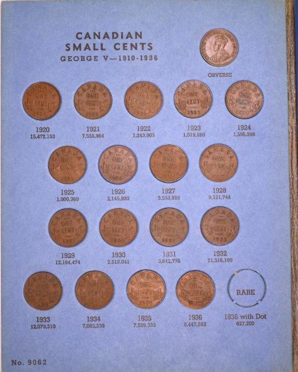 Group of (48) Canada Small Cents 1920-1964 in Vintage (1 of 5)