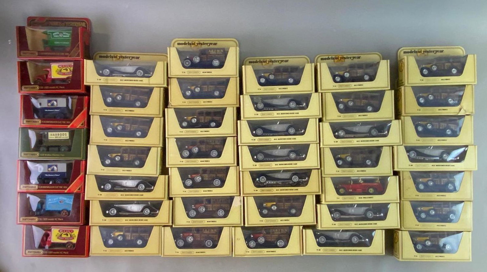 Group of 61 Matchbox Models of Yesteryear Die Cast: Includes models Y-20, Y-21, Y-30, and many limited editions.