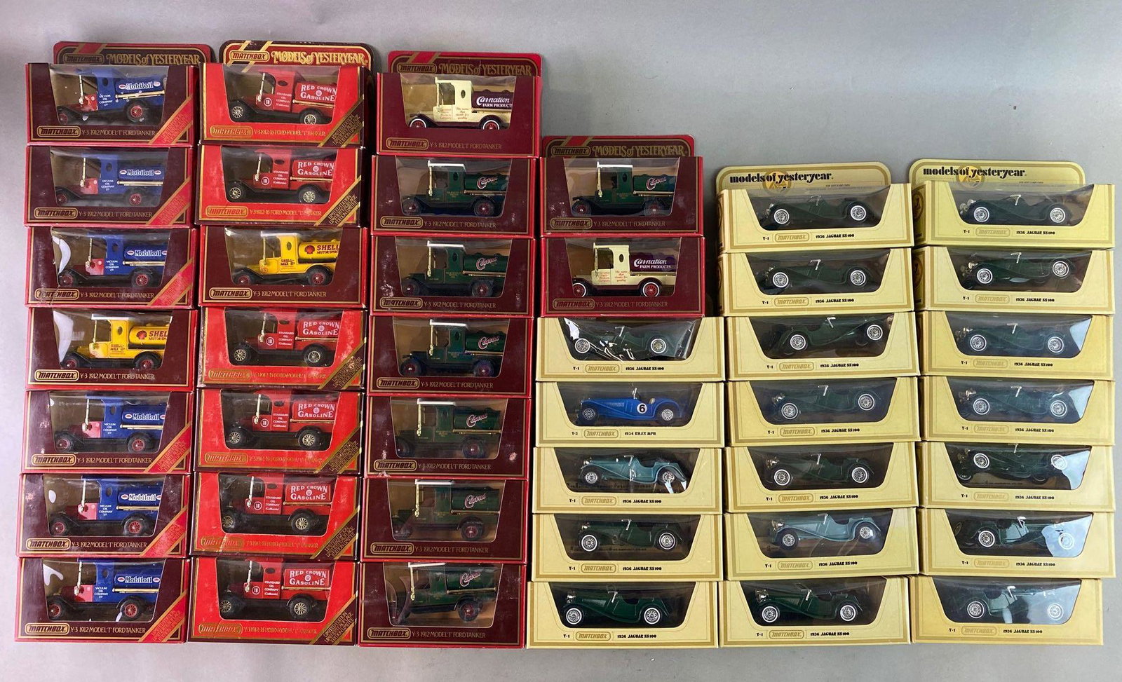 Group of 54 Matchbox Models of Yesteryear Die Cast: Includes models Y-1 and Y-3.