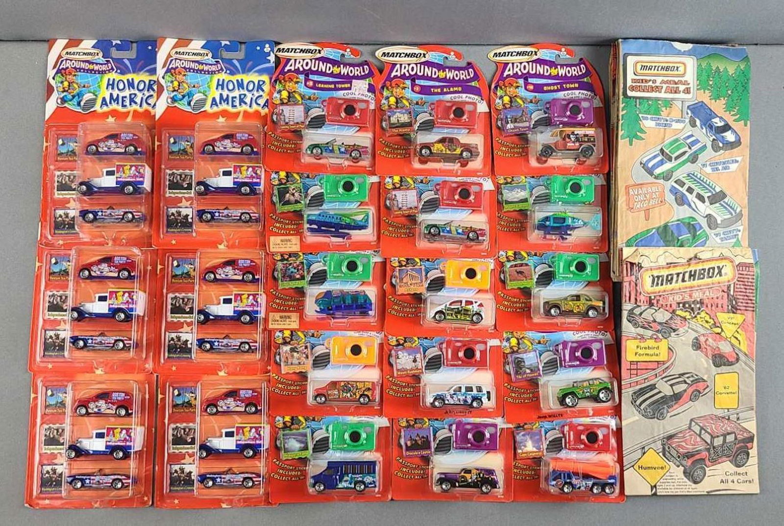 Group of Matchbox Around the World die cast vehicles (1 of 4)