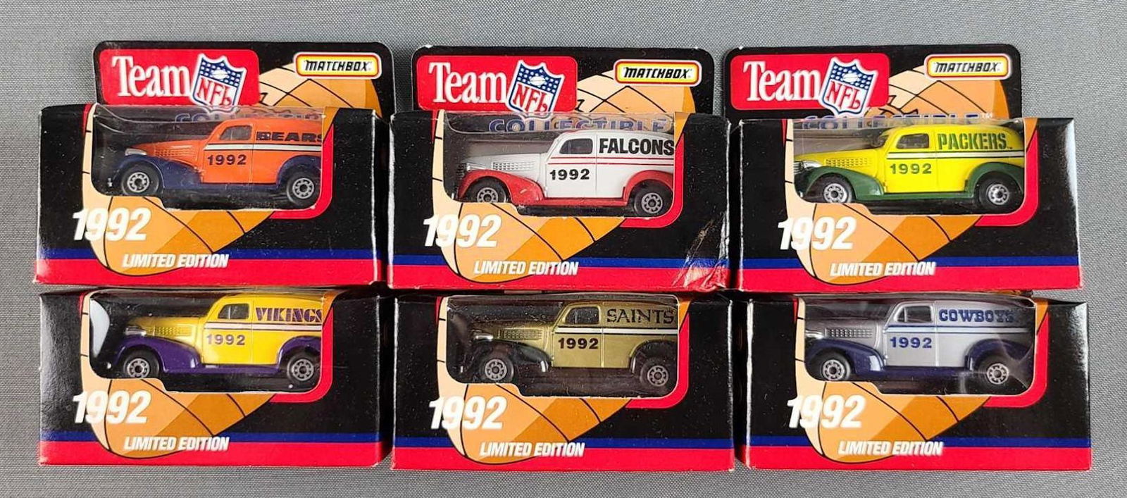 Group of 28 Matchbox Team NFL die cast vehicles (1 of 3)