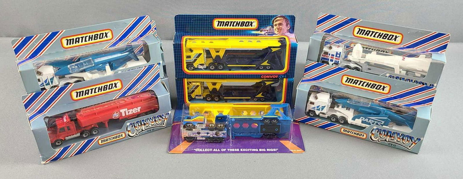 Group of 15 Matchbox Convoy die cast trucks (1 of 2)