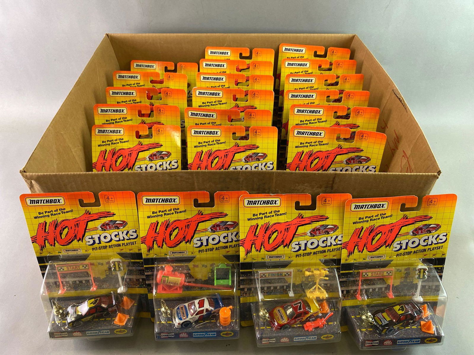 Group of Matchbox Hot Stockers Die-Cast Vehicles: Includes 21 Cars MIB.